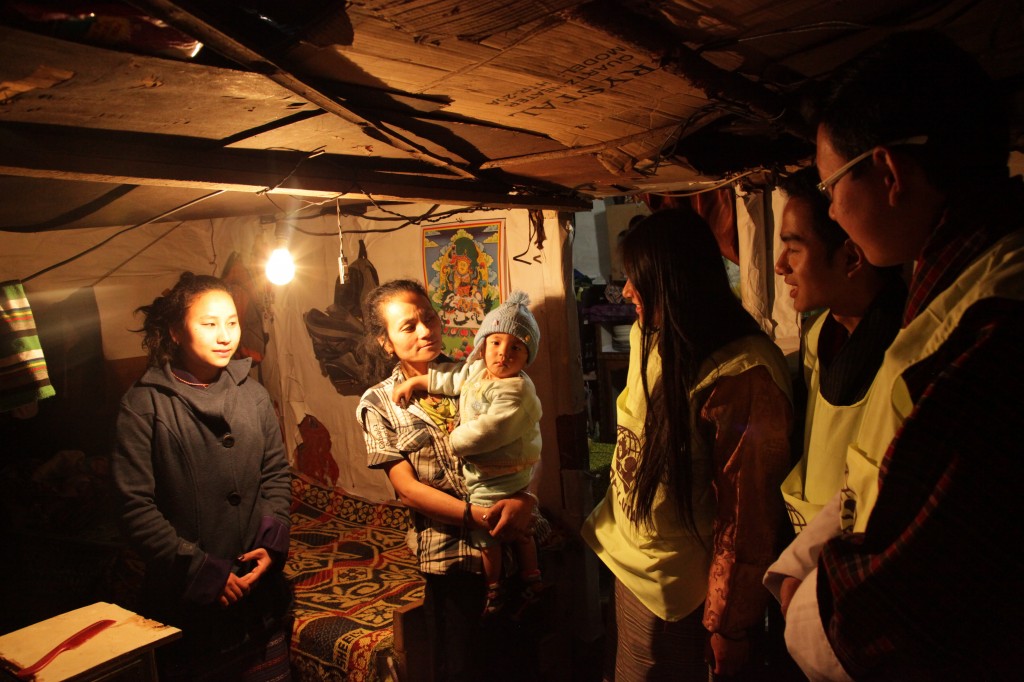 Y-VIAs conducting an outreach project in the Kala Bazaar slum community in Thimphu